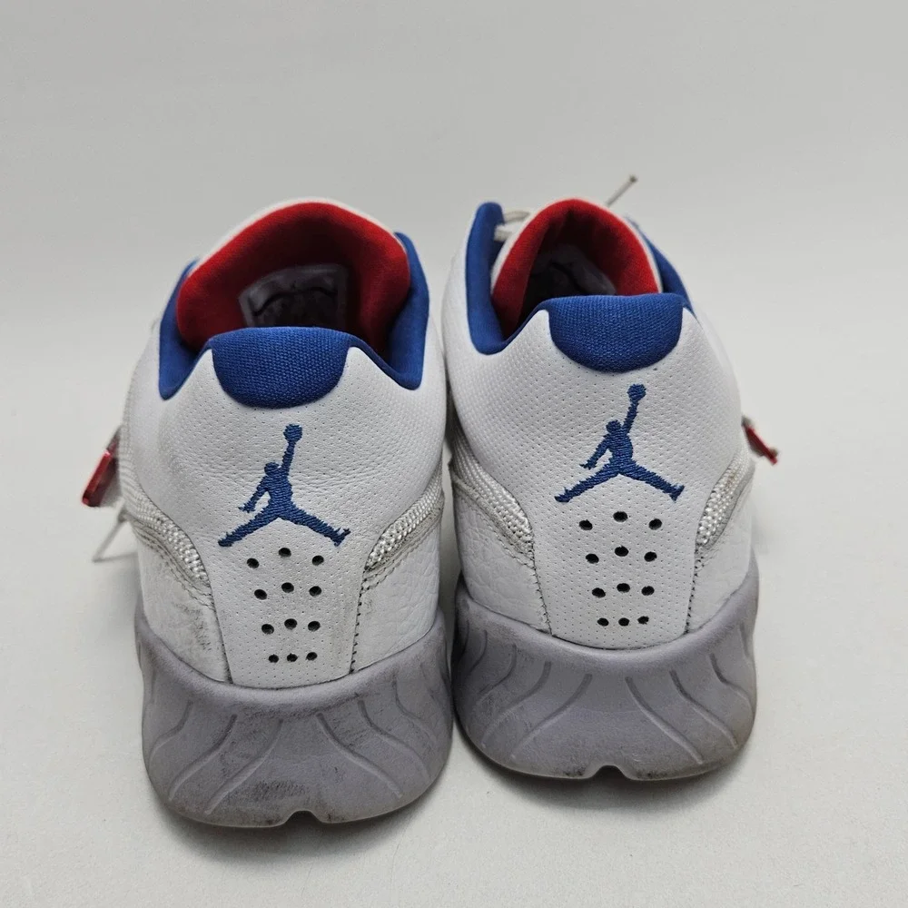 Jordan Trainer ST Premium White Blue Red Elephant Print 854557-100 Mens 9.5
